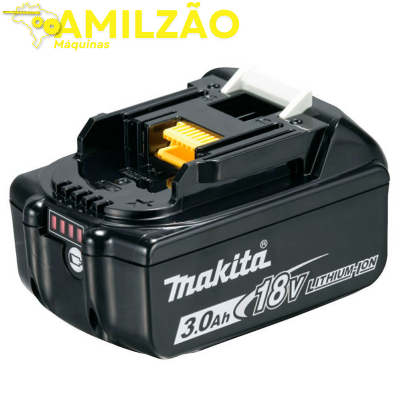 Parafusadeira / Furadeira de Impacto + 2 baterias 18V 3,0 Ah + carregador Makita DHP485RFJ